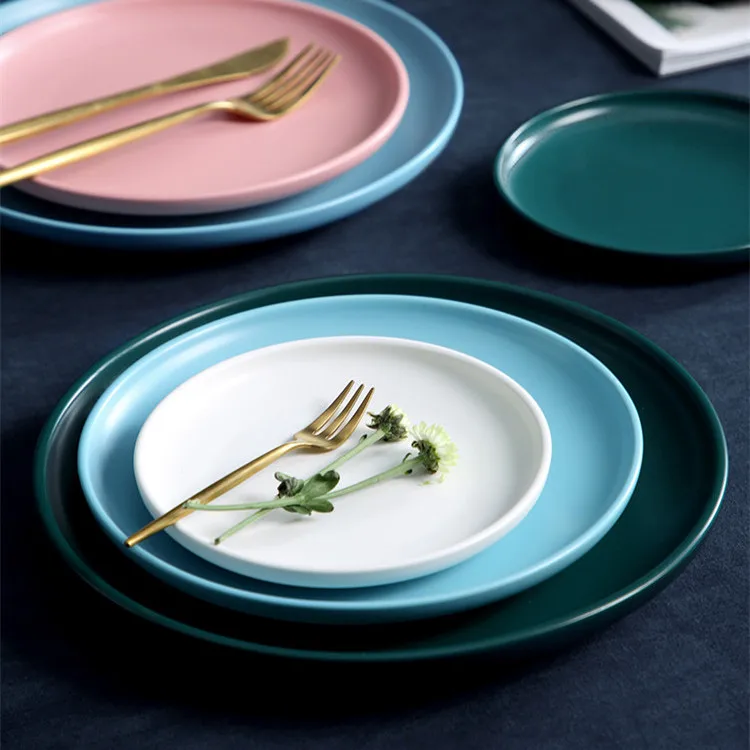 Custom Porcelain Dinner Set of Plates for Restaurant Hotel Fine Porcelain Dinner Set