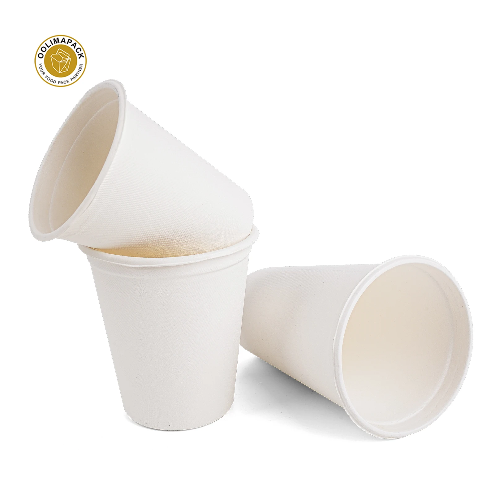 OOLIMA PACK Custom Printed Logo Rcycled Natural Sugarcane Bagasse Fiber with PFAS Free