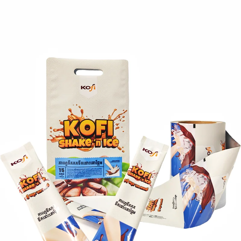 Good Printed Plastic Packaging Sachet Hot Lamination Bag BOPP PET Aluminum CPP PE Pouch Coffee  protein powder Sealed Film Roll