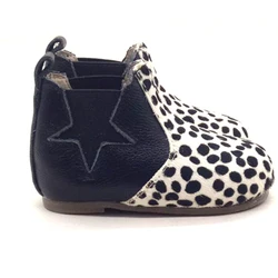 genuine leather ankle chlsea booties kids snow leopard shoes and children boots