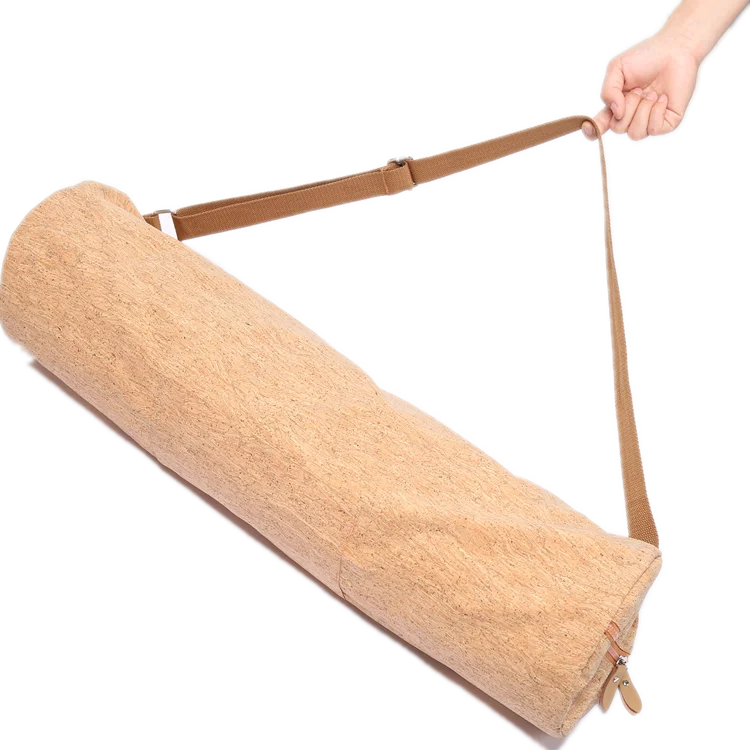 Eco-friendly Custom Order Cork Yoga Mat Bag With Zipper Closure
