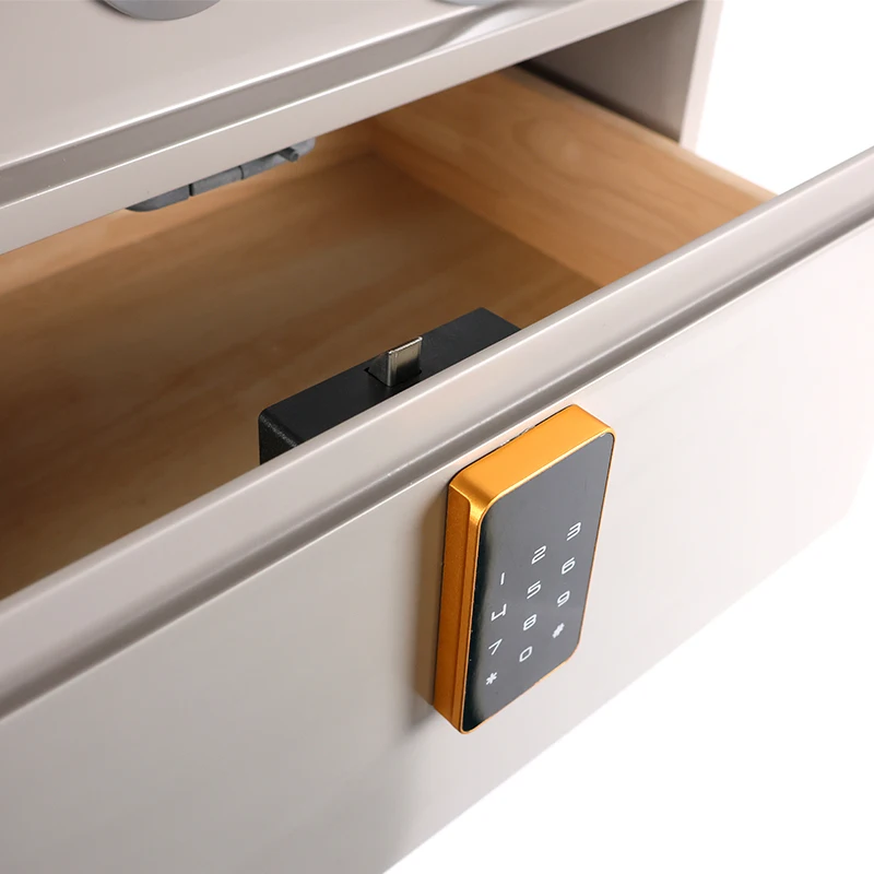 Smart Locker Lock, Electronic TTLOCK APP Bluetooth 13.56Mhz RFID Fingerprint Drawer/Cabinet Lock with Keypad Password