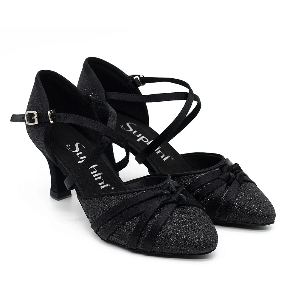 Ballroom/Salsa Dance Shoes Woman Purple Pink Ballroom Dance Dress