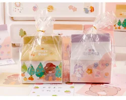Creative Cute Milk Juice Beverage Box Design Stationary Sticky Notes Customized Cute Cartoon Sticky Notes