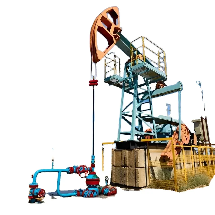 China supplier oil well beam sucker rod pumping units with gear reducer