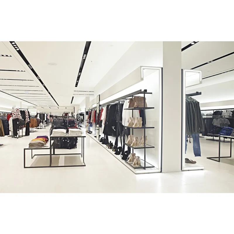 Factory Price Garment Store Design Boutique Apparel Store Displays Luxury Clothes Showcase