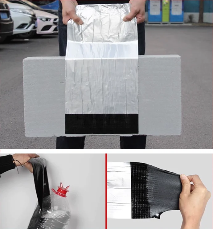 Waterproof and leak sealing of building roofs SBS asphalt self-adhesive waterproof roll insulation material, strong crack sealin