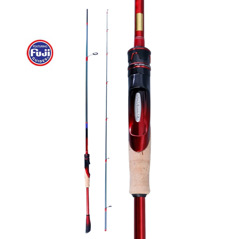 PURE LURE in Stock 2 Sections Fuji Guides High Carbon L ML M MH Fishing Spinning Rods