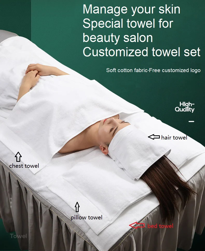 
wholesale 100% cotton high quality white hairdressing towels Beauty towels 