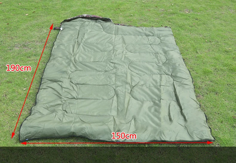 Outdoor Camping Single Adults Rectangular Mummy Sleeping Bag