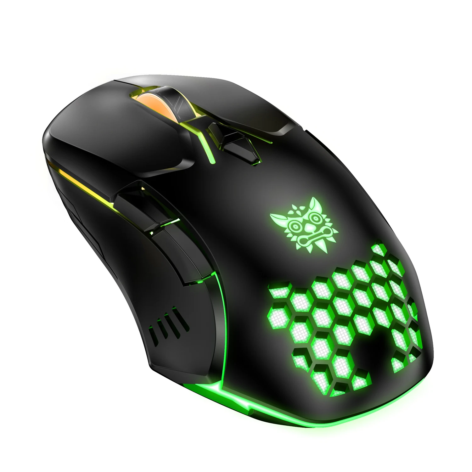 OEM logo Onikuma CW902 Best sale 6400 DPI Optical Ergonomic Gaming Mouse For PC Adjustable LED light Fashion wired gamer mouse