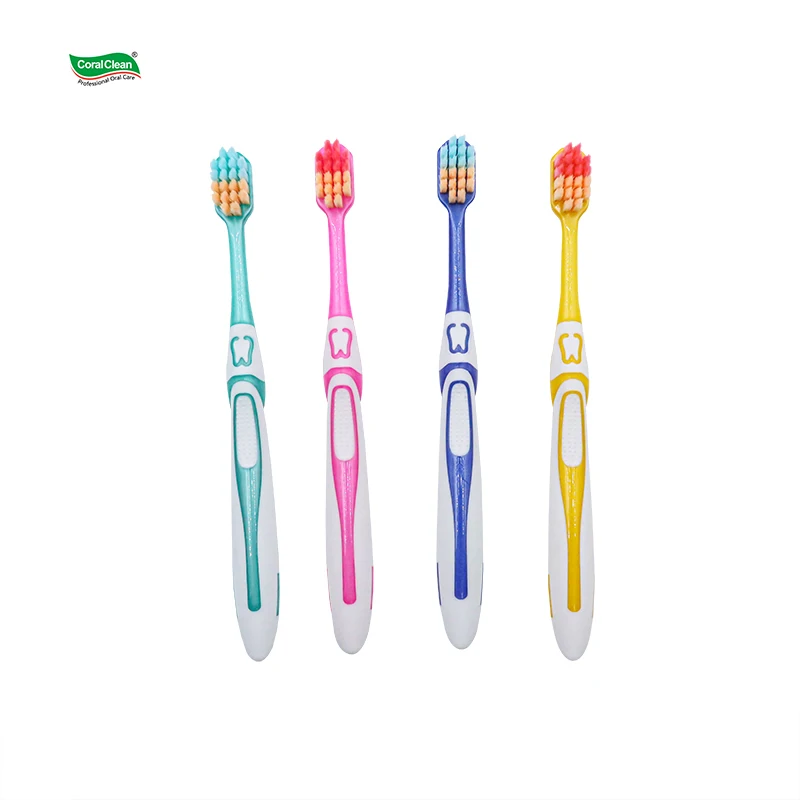The Best High Quality Custom Colorful Adult Toothbrush 2pcs Package for Home Use