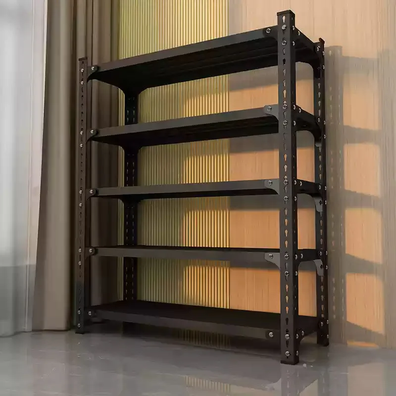 Metal Storage Rack Boltless Shelving Systems Steel Industrial 5 Tiers Heavy Duty Shelving Steel Racking Unit