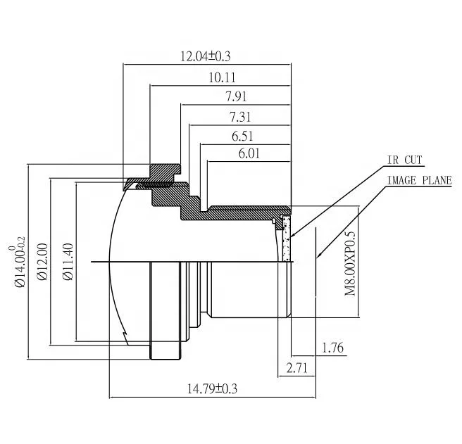 f2.0 180 Wide Angle Lens Car Vehicle Mounted Lens mount m8 1/4' fixed focal 1mp Fisheye Lens For Cctv camera