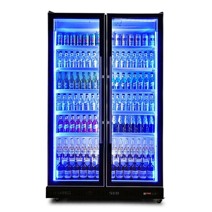 Soft Drink Upright Display Chiller Soda Upright Glass Door Cooler Manufacturer price