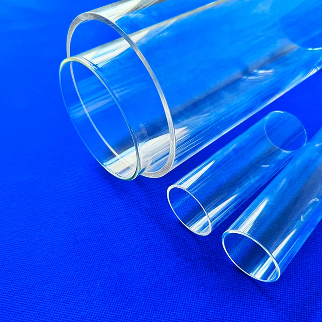 Customized Dimension 120mm OD 100MM OD Sight Flange Used Quartz Glass Tube Pipes for Lab Sight Glass