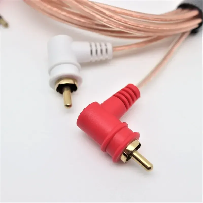 Customized right angle 3.5mm male to 2rca live cable,90 degree angle 3.5MM male to right angle 2 rca male audio cable 1.5M