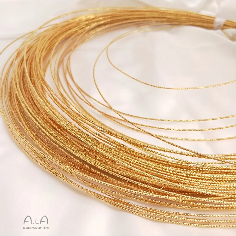 Jewelry Wire Components Wholesale Diy 18k Gold Plated Patterned Hard Copper for Jewellery Making