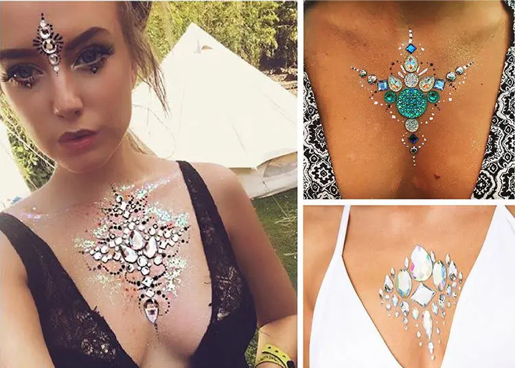 Эротичные ювелирные изделия для девушек, груди, самоклеящиеся ювелирные изделия, Кристальные наклейки на соски для фестиваля, наклейки со стразами, тату, декор для вечеринки