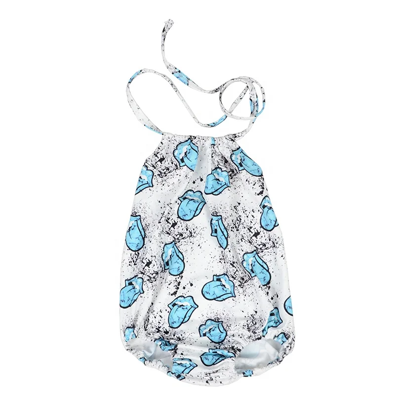 
fashion Cute Summer Sleeveless Newborn Toddler Baby girl Rompers infant baby halter bubble leotard 