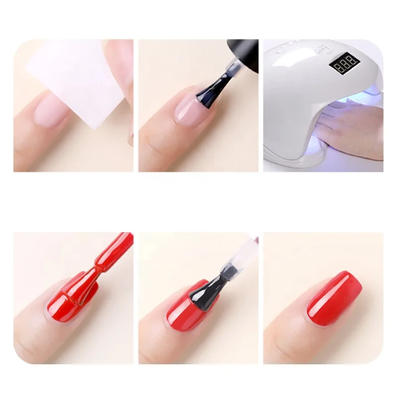 Professional Gel Polish Soak Off Long Lasting One Step Pure Color Glitter UV Gel Nail Polish