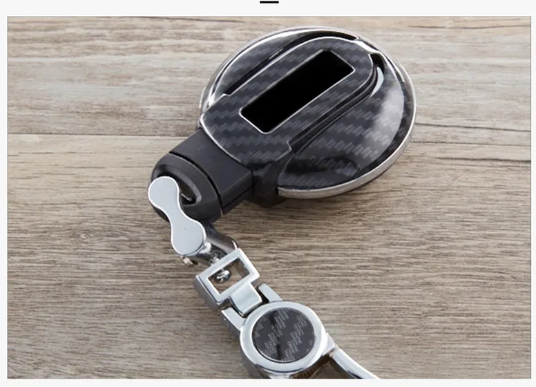 Carbon Fiber Car Key Holder Bag for BMW Mini Cooper F56 F55 F54 key Cover Reduce Damage Key Case 3 Buttons