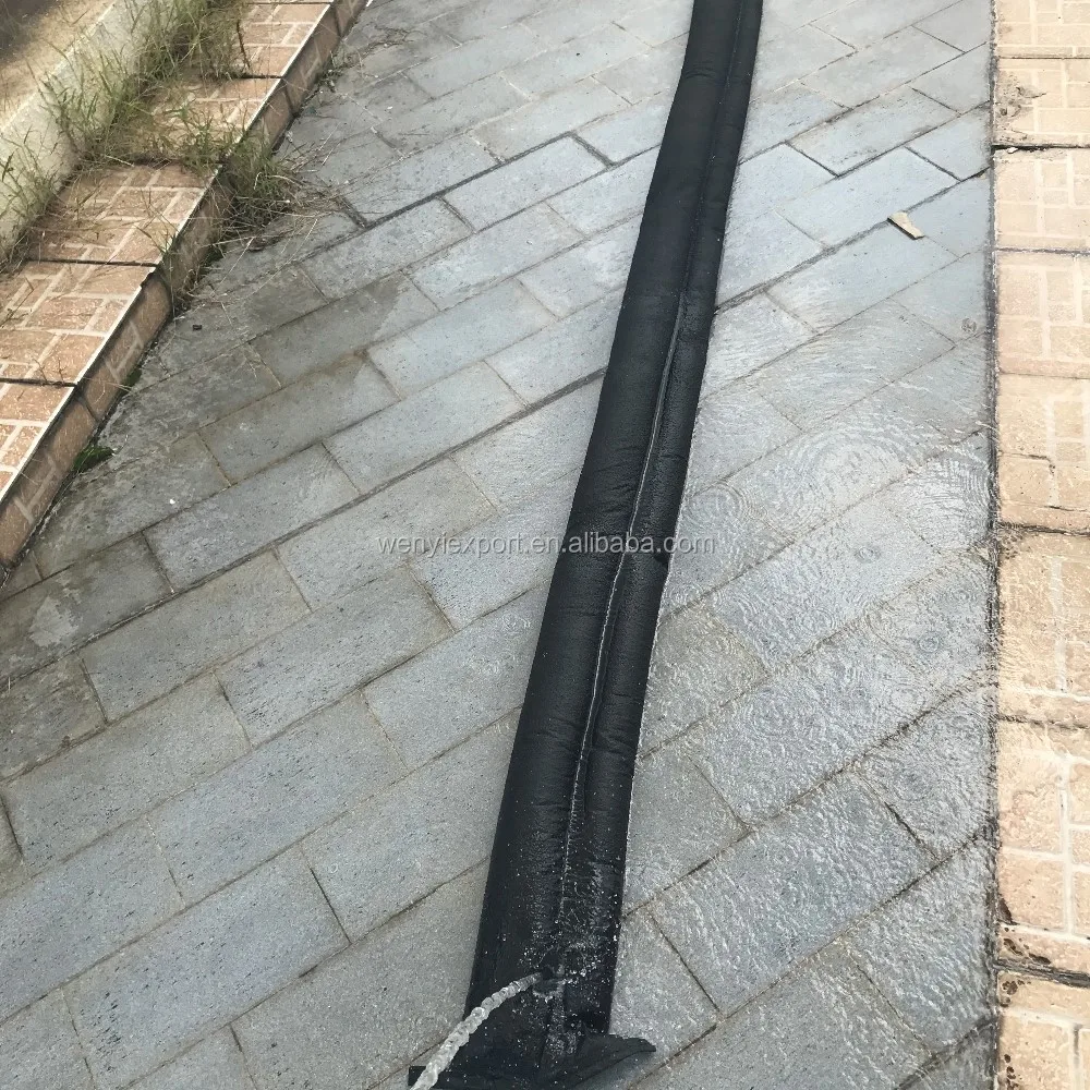 
Self inflating Black Water Safety Flood control Sandbag barrier 