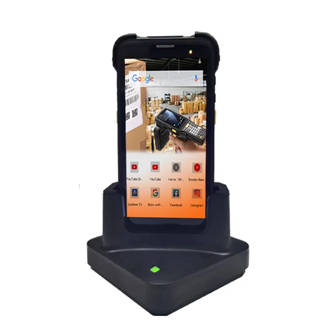 android 9.0 4g rugged wireless handheld pda logistics barcode Scanner Pda With ufc Handheld Mobile Termina dhl pda