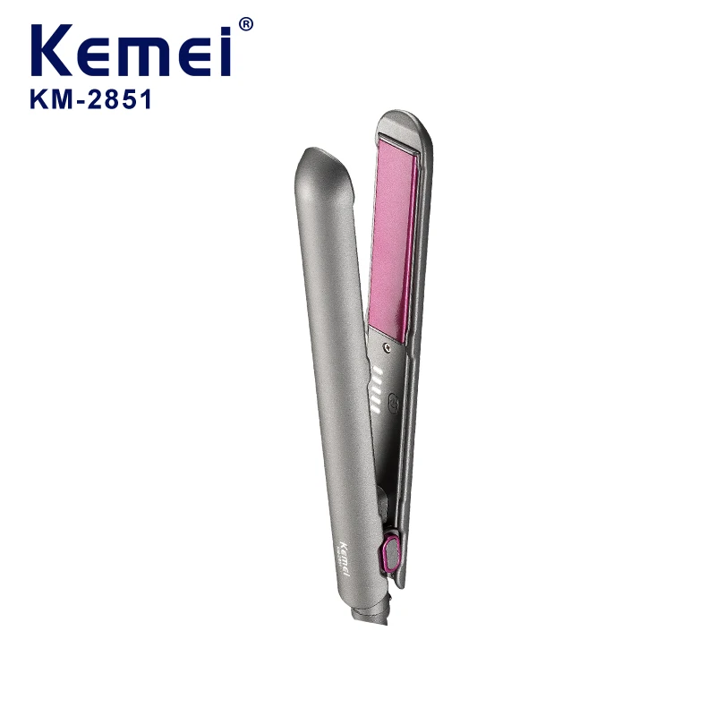 Kemei km-2851 New Temperature Display Negative Ion Hair Straightener Hairstyle Flat Iron Electric Salon Styling Tools