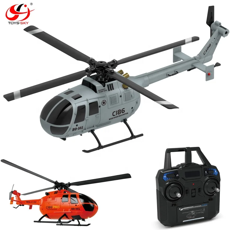 C186 2.4G Altitude Hold BO105 4 Propellers 6axis electronic Gyroscope Stabilization RC Helicopter Remote Control Toys For Adults