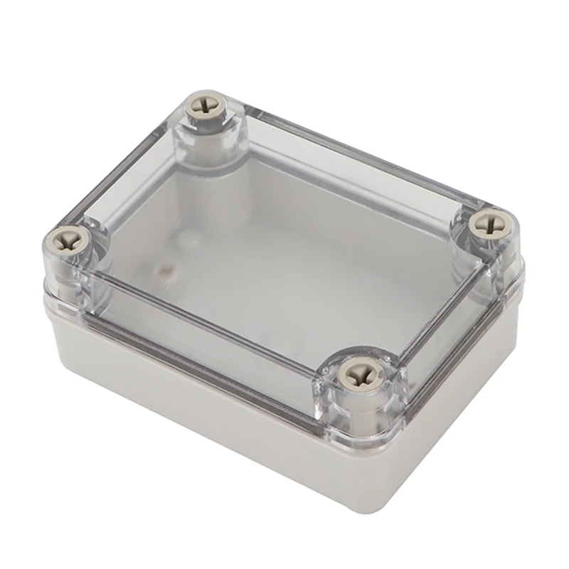 High end outdoor plastic waterproof junction box 110*80*45mm Gray transparent cover