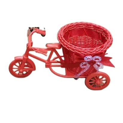 Tricycle Bike Design Flower Basket Storage Party Decoration
