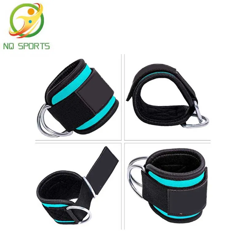 
Custom PU Neoprene Pink Fitness Padded Gym Ankle Straps For Cable Machines 