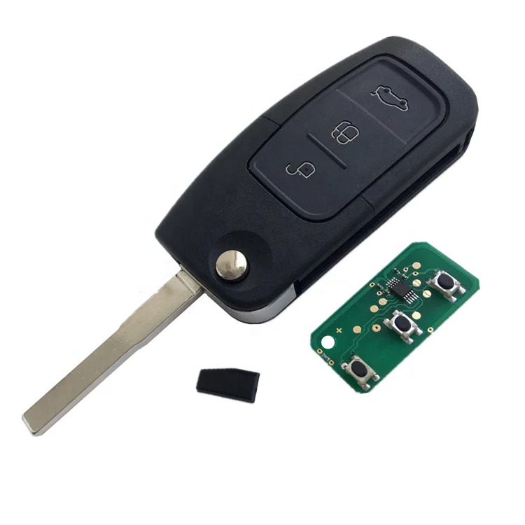 Car Remote Key Flip Folding  3 Buttons 433 Mhz With 4D63 Chip For Ford Focus Mondeo Fiesta 2013