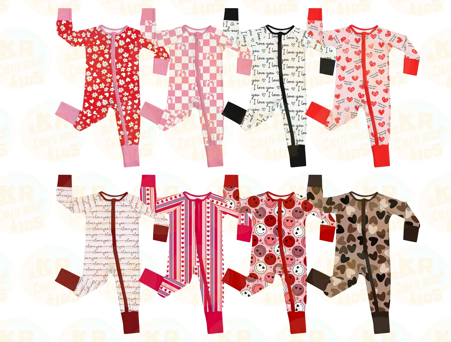 Custom Print Bamboo Fabric Newborn Baby Infant Zipper Clothes Onesie Rompers Bamboo Viscose Toddler Pajamas Sleeper Clothes