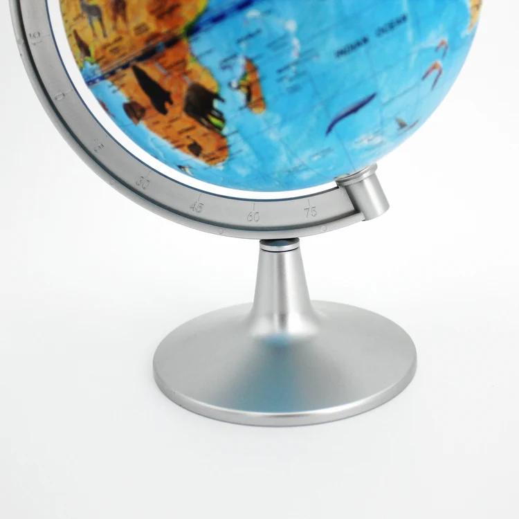 14C high quality blue background color cartoon plastic holder globe educational teaching tool