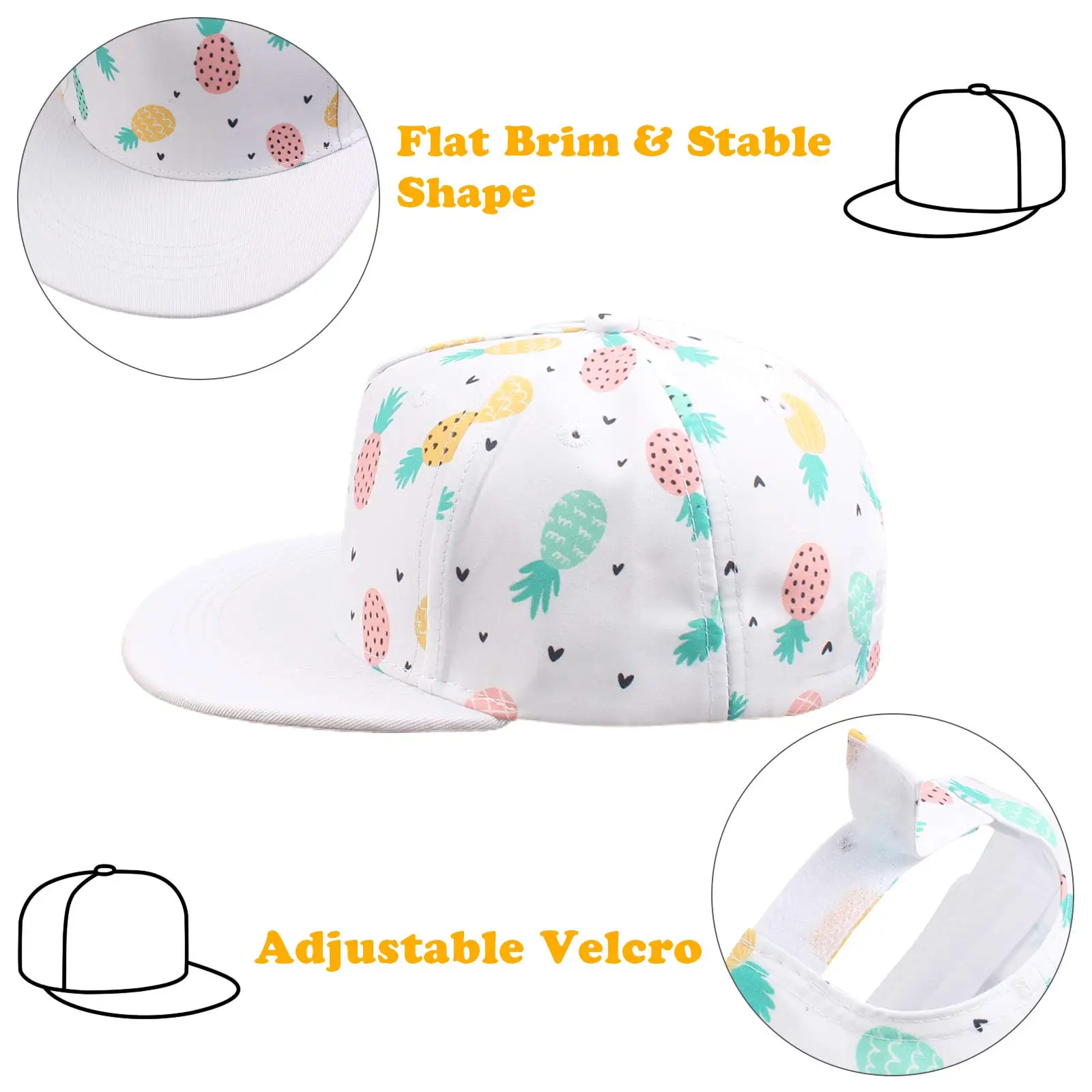 Wholesale Infant Toddler Kids Baby 5 Panel Snapback Hats Gorras 100% Nylon Cap Custom Embroidery Snapback Rope Hat