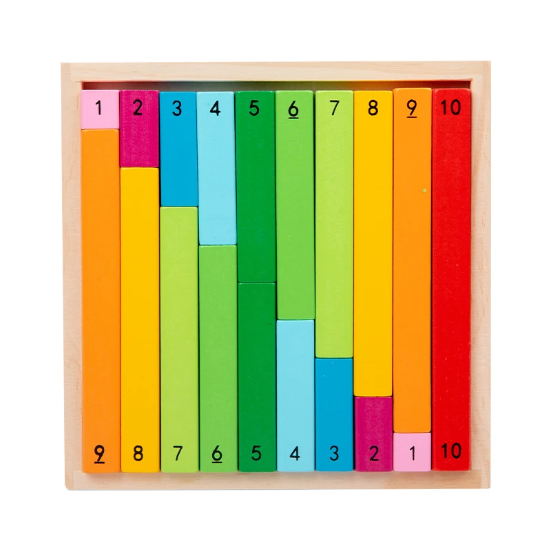 Montessori teaching AIDS math learning color decimal stick score stick kindergarten early education center educational toys