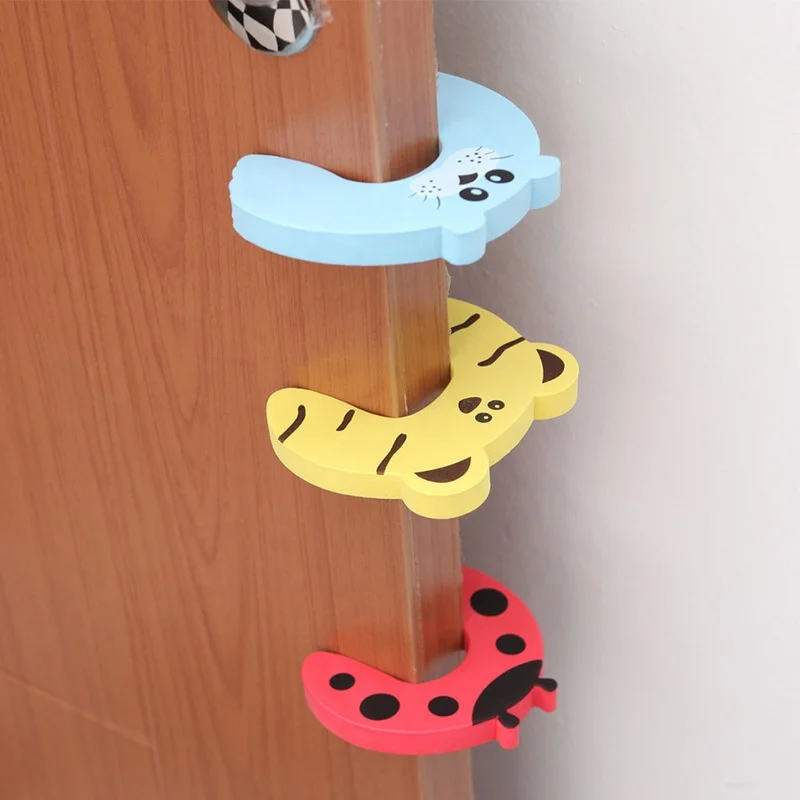 Baby safety soft rubber with cartoon design soft door stopper