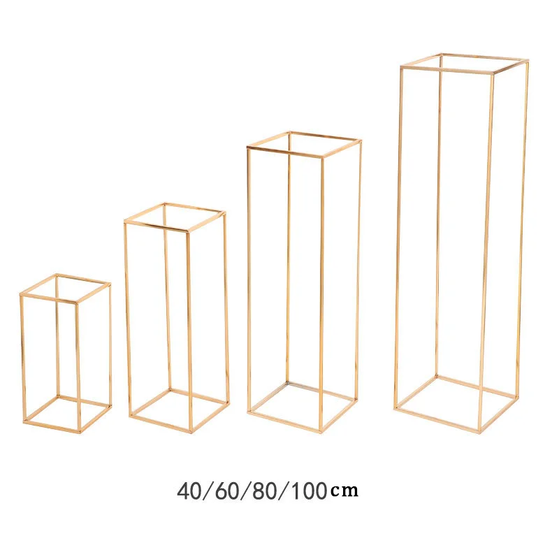 High quality electroplating gold metal flower stand for wedding table decorations and road lead WCD19014