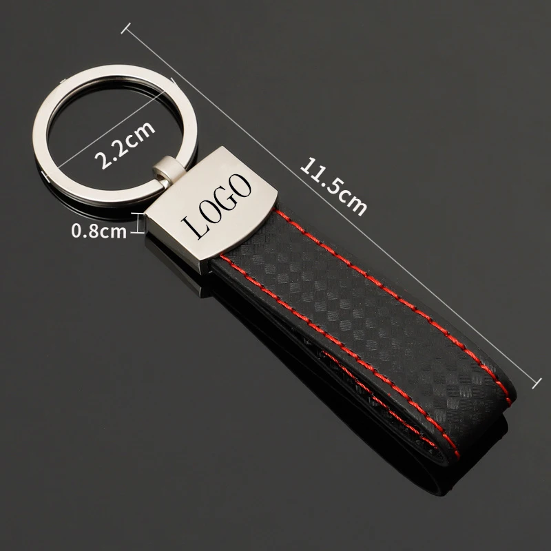 Keychain Maker Wholesale Fashion Car Leather Keyring Custom Car Logo Keychain Metal Car Accessories Pendant Charm Key Holder