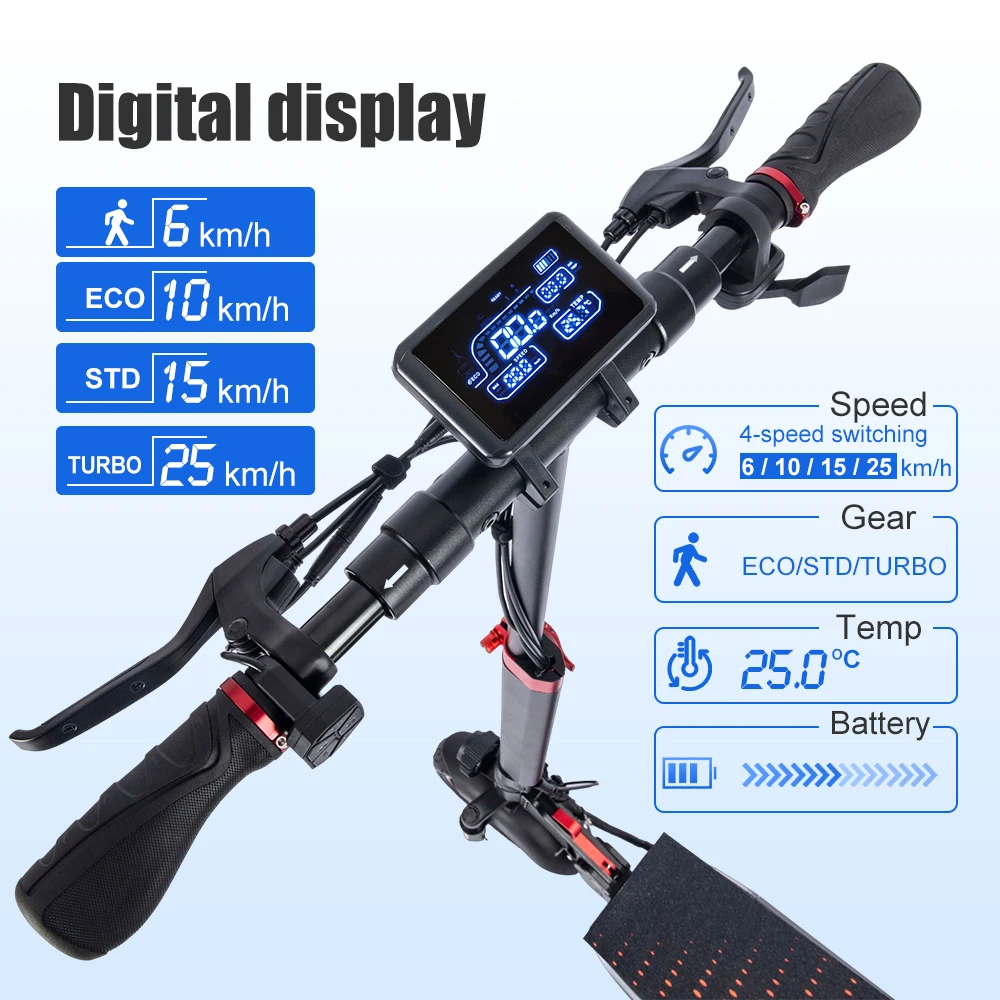 40km/h fast off-road scooter T4 500w powerful motor 48v lithium battery height adjustable adult electric scooter custom