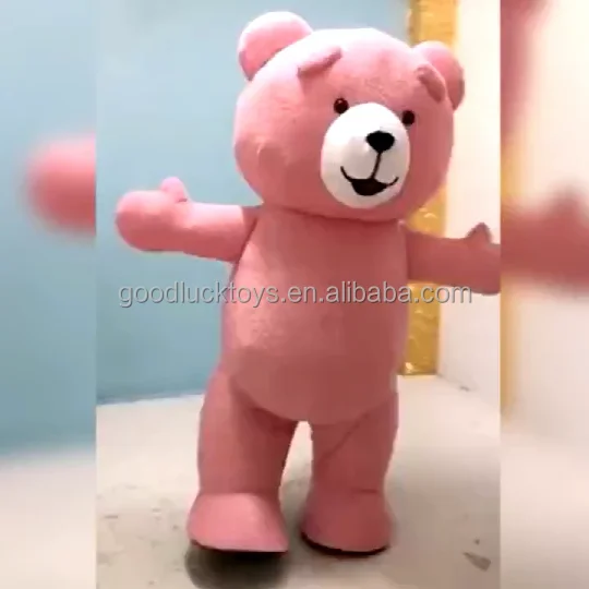 8ft White  teddy Bears Mascot Yellow Video Shot Cartoon 6 Feet  Teddy Bear Costume hot sale pop brown bear with coat