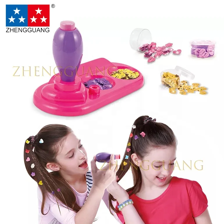 Косметика Zhengguang ролевая игрушка модный волшебный драгоценный камень дрель прическа для девочек набор косметологических игр украшение волос «сделай сам»