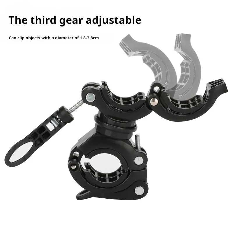 Bicycle grip bracket bicycle flashlight clamp bracket capable of rotate and adjusting