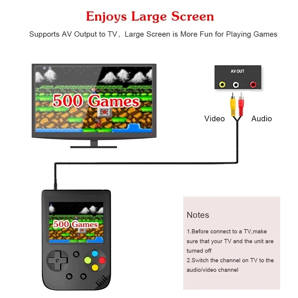 2020 Новый 3 0 дюймовый цветной экран SUP game box портативная игровая консоль 500 в 1 ретро мини поддерживает двух