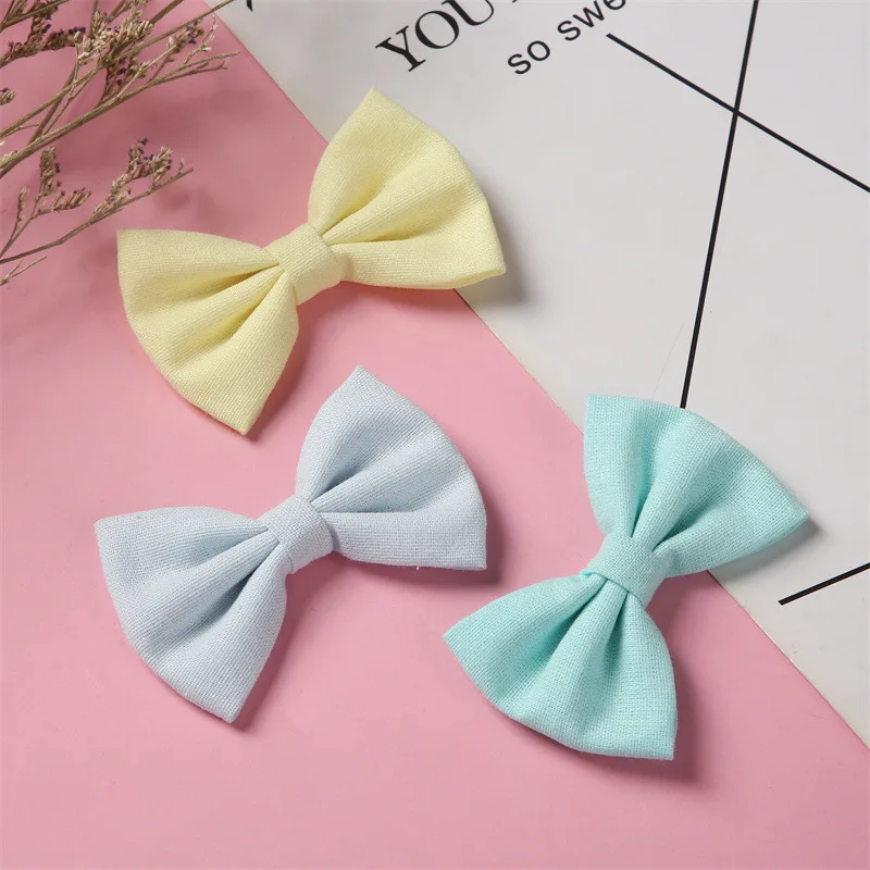 Hair Bow Clips Girls Baby Crochet Butterfly Baby Hair Clips Cotton And Linen Simple Bow Tie Baby Bow Clip Headwear