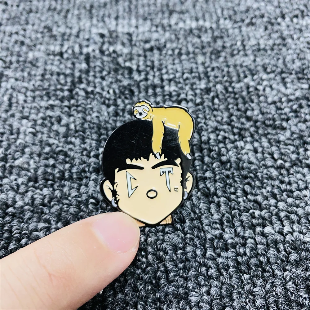 Custom Natanael cano CT Zinc Alloy Cartoon Character Brooches & Pins Simple Style Metal Hat Badge for Caps
