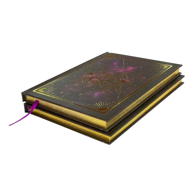 OEM hardcover Notebooks customizable gold foil gold edges printing beautiful diary notebook composition notebook