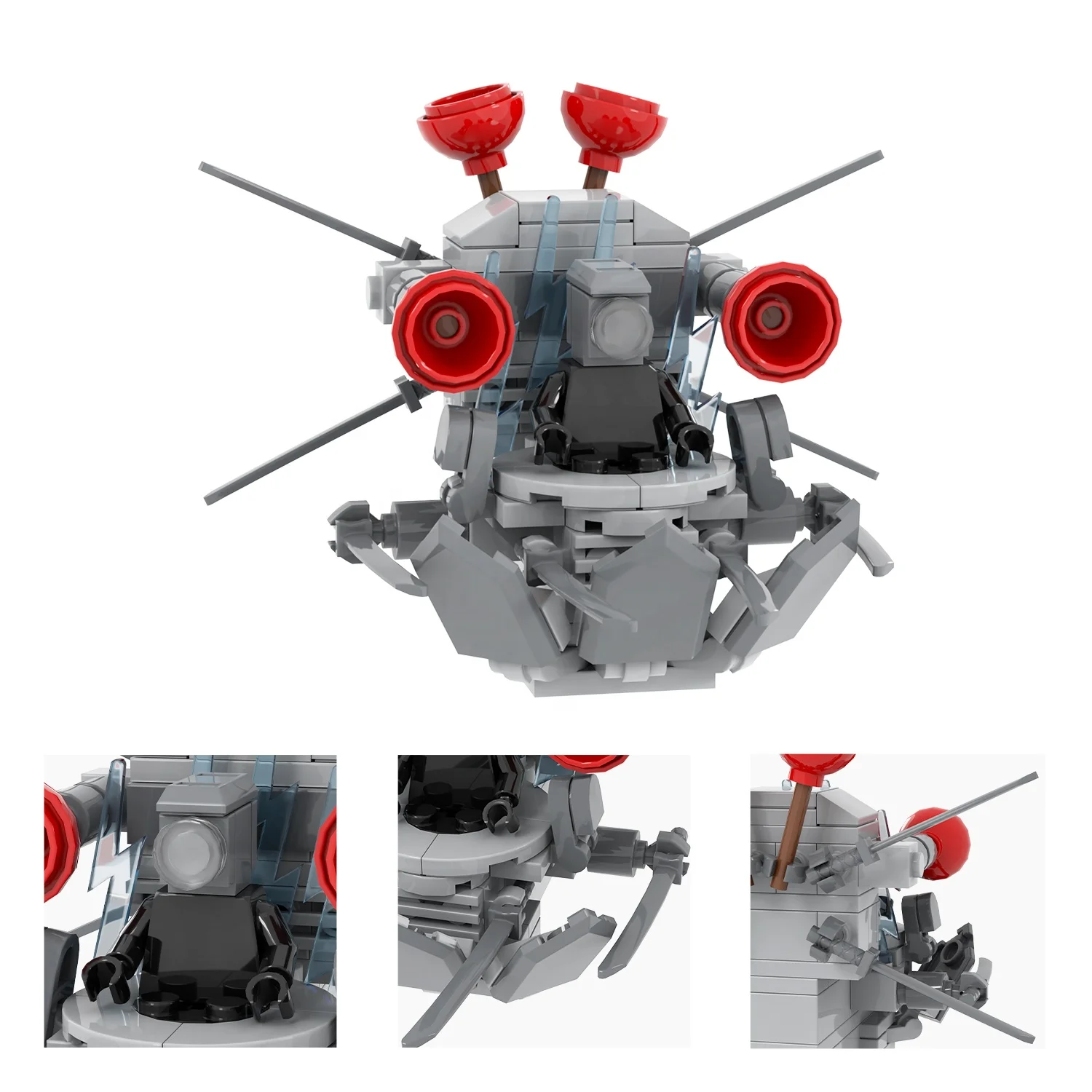 MOC1376 MOC1379 MOC1380 MOC1395 MOC1397 Upgraded TV Building Blocks for Kids MOC Bricks Parts Toys Building